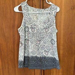 Aventura Blue Print Tank Top size Medium